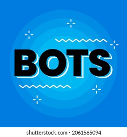 Bots Automated Program Artificial Intelligence Internet Web Banner Template Design Vector