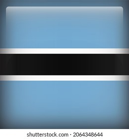 Botswana 3D Rounded Country Flag Icon