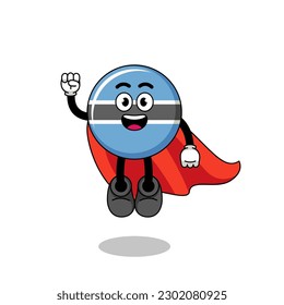 botswana cartoon with flying superhero , character design