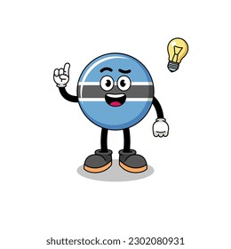 botswana cartoon with get an idea pose , character design