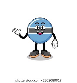 botswana cartoon with welcome pose , character design