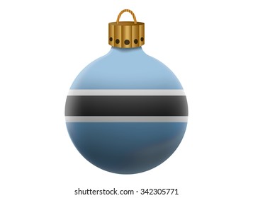 botswana christmas ball isolated