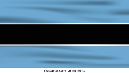 Botswana Country Flag 3d. Official Botswana Flag With Original Color and Size Proportion