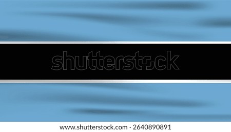 Botswana Country Flag 3d. Official Botswana Flag With Original Color and Size Proportion