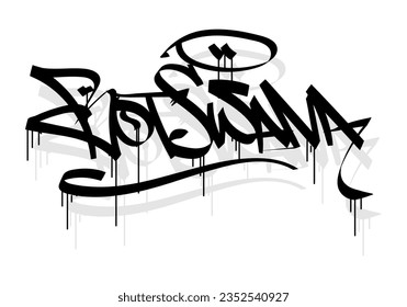 BOTSWANA country graffiti tag style