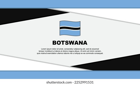 Plantilla de diseño de fondo de resumen de marca de Botswana. Ilustración del vector de caricaturas del Día de la Independencia de Botswana. Vector Botswana