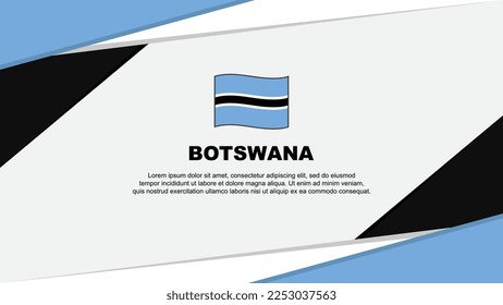 Botswana Flag Abstract Background Design Template. Botswana Independence Day Banner Cartoon Vector Illustration. Botswana