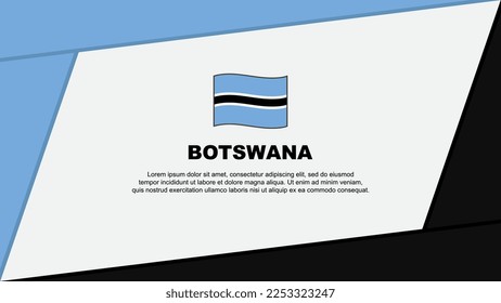 Botswana Flag Abstract Background Design Template. Botswana Independence Day Banner Cartoon Vector Illustration. Botswana Banner