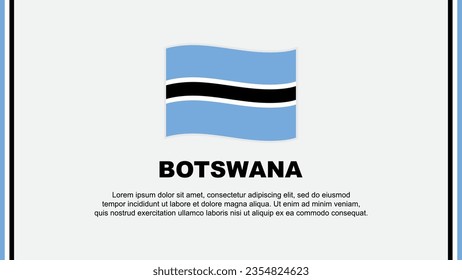Botswana Flag Abstract Background Design Template. Botswana Independence Day Banner Social Media Vector Illustration. Botswana Cartoon