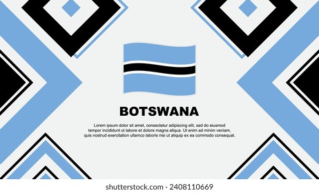 Plantilla de diseño de fondo de resumen de marca de Botswana. Ilustración vectorial del Cartel del Día de la Independencia de Botswana. Día de la Independencia de Botswana