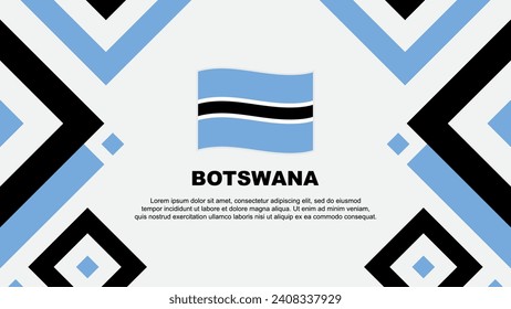 Plantilla de diseño de fondo de resumen de marca de Botswana. Ilustración vectorial del Cartel del Día de la Independencia de Botswana. Plantilla de Botsuana