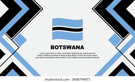Botswana Flag Abstract Background Design Template. Botswana Independence Day Banner Wallpaper Vector Illustration. Botswana Banner