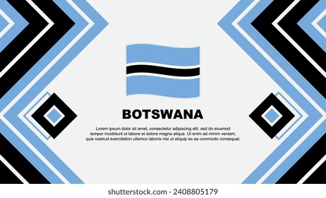 Botswana Flag Abstract Background Design Template. Botswana Independence Day Banner Wallpaper Vector Illustration. Botswana Design