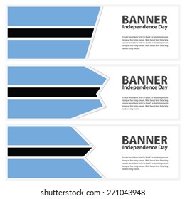botswana Flag banners collection independence day
