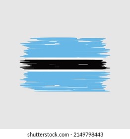 Botswana Flag Brush. National Flag