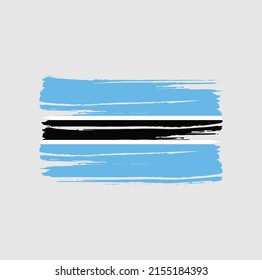 Botswana Flag Brush. National Flag