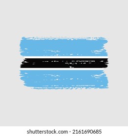 Botswana Flag Brush. National Flag