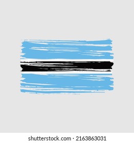 Botswana Flag Brush. National Flag