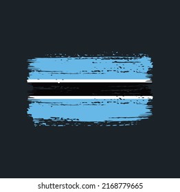 Botswana Flag Brush. National Flag