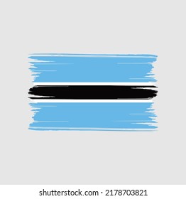 Botswana Flag Brush. National Flag