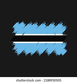 Botswana Flag Brush. National Flag