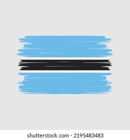 Botswana Flag Brush. National Flag