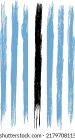 Botswana flag with brush paint textured  on  white background