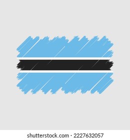 Ilustración del vector del pincel de la bandera de Botswana