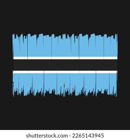 Botswana Flag Brush Vector Illustration