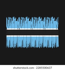 Botswana Flag Brush Vector Illustration