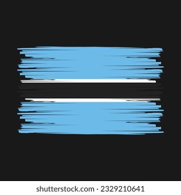 Ilustración del vector del pincel de la bandera de Botswana