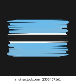 Botsuana-Flagge - Vektorgrafik mit Pinselspitze