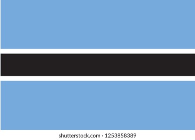 Botswana Flag country. Illustrator vector