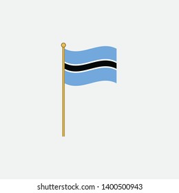 Botswana flag graphic element Illustration template design