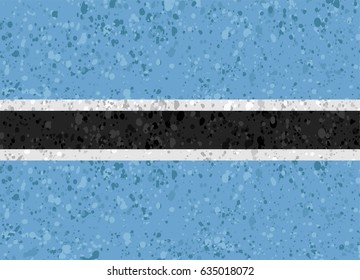 botswana flag grunge illustration