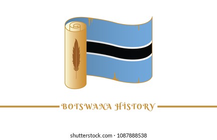 botswana flag and botswana history