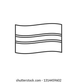 Botswana flag icon in black outline flat design. Independence day or National day holiday concept.