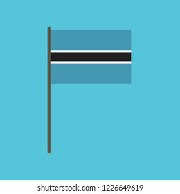 Botswana flag icon in flat design. Independence day or National day holiday concept.