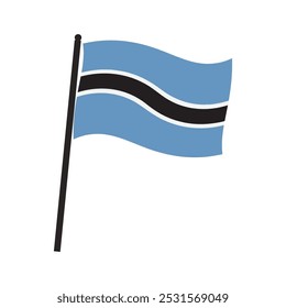 botswana flag icon vector illustration design