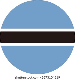 Bandera de Botsuana ilustrador banderas de país símbolo redondo banderas circulares de nación
