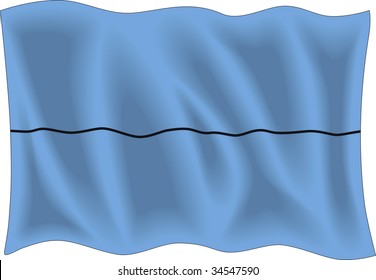 Botswana flag isolated on white background