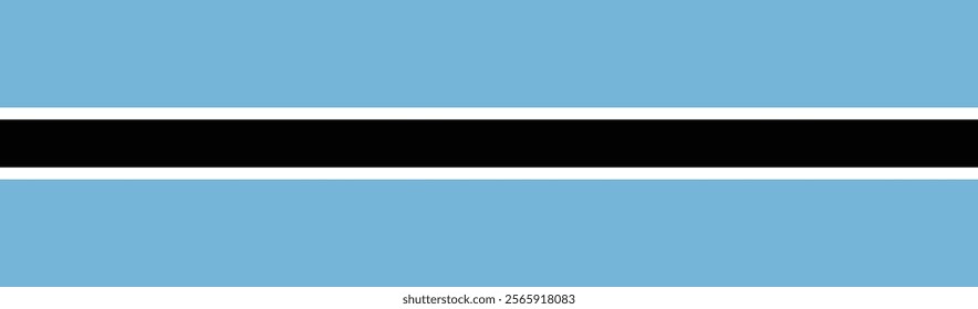 Botswana flag long banner digital vector illustration
