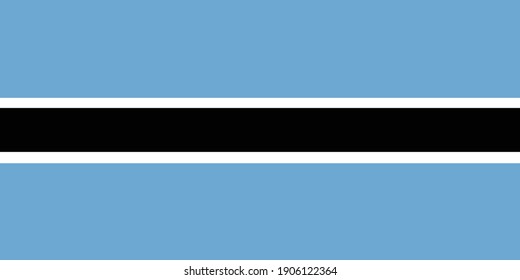 Botswana flag national emblem graphic element Illustration template design