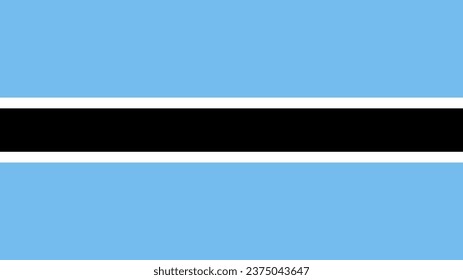 Botswana Flag. National Botswana flag. Flag of Botswana. Flag of Botswana Vector graphics