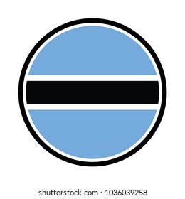 Botswana flag, official colors and proportion correctly. National Botswana flag. Vector illustration.