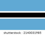 Botswana flag. Official colors and proportions. National Botswana flag.