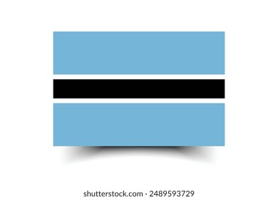 Botswana flag. Flag of Botswana. The official ratio. Flag icon. Standard color. Standard size. A rectangular flag. Computer illustration. Digital illustration. Vector illustration.