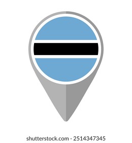 Bandeira de Botsuana no Pin de Localização