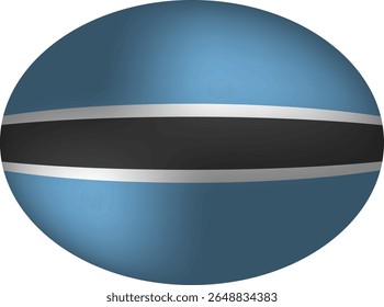 Botswana Flag Oval Sphere - National Emblem and Symbol