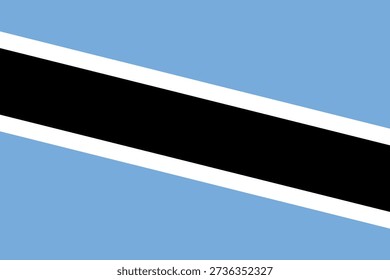Botswana flag - rectangular cutout of rotated vector flag.